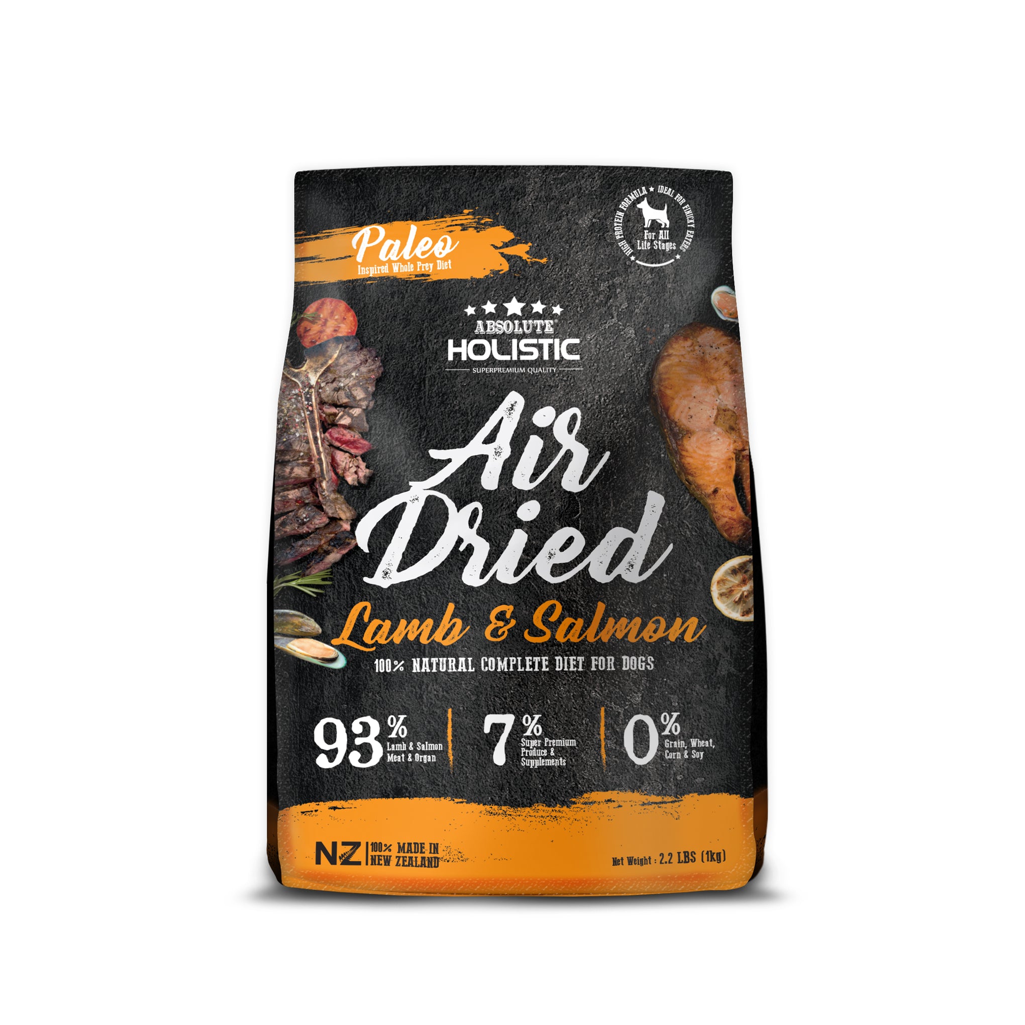 Absolute Holistic Air Dried Dog Food Lamb & Salmon 1kg