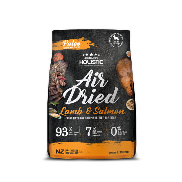 Absolute Holistic Air Dried Dog Food Lamb & Salmon 1kg