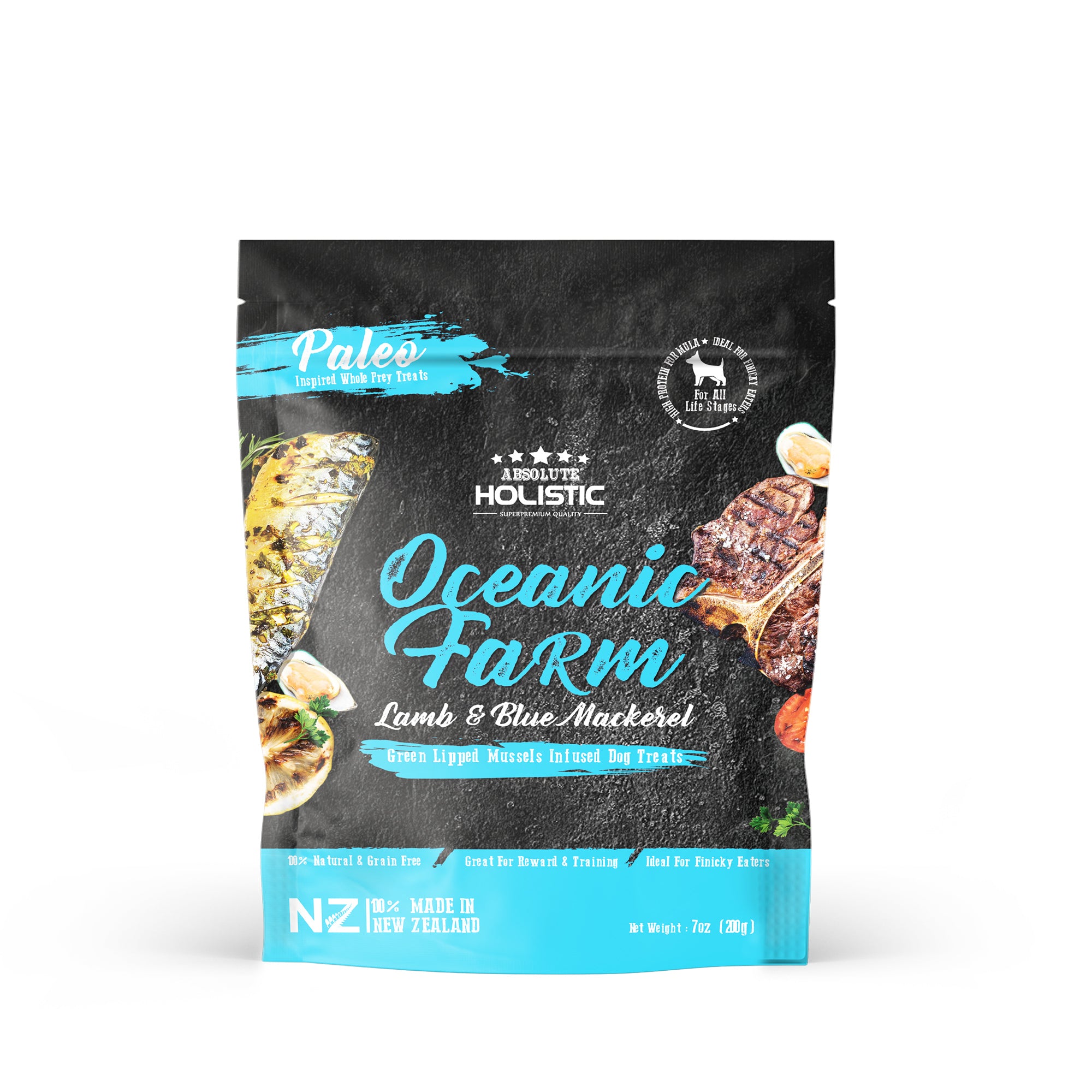 Absolute Holistic Air Dried Dog Treats Lamb & Mackerel 200g