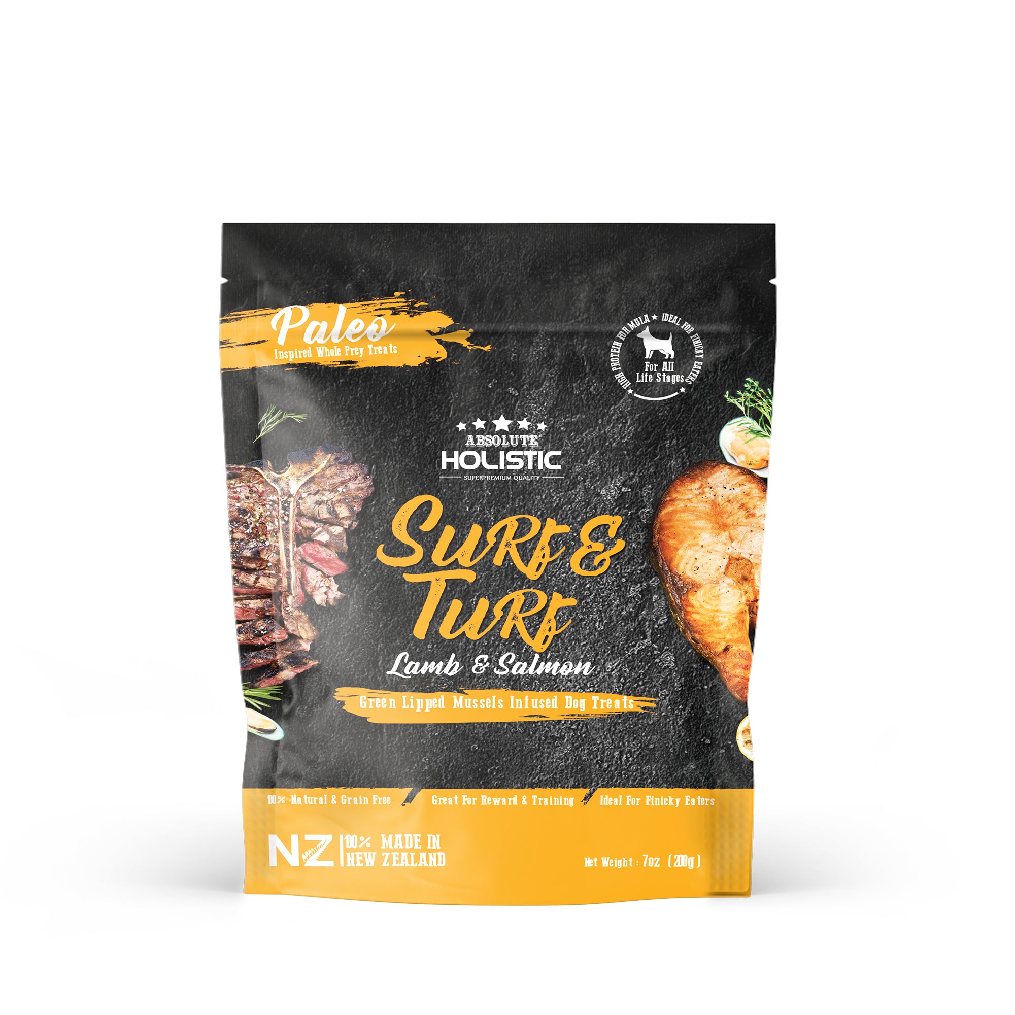 Absolute Holistic Air Dried Dog Treats Lamb & Salmon 200g