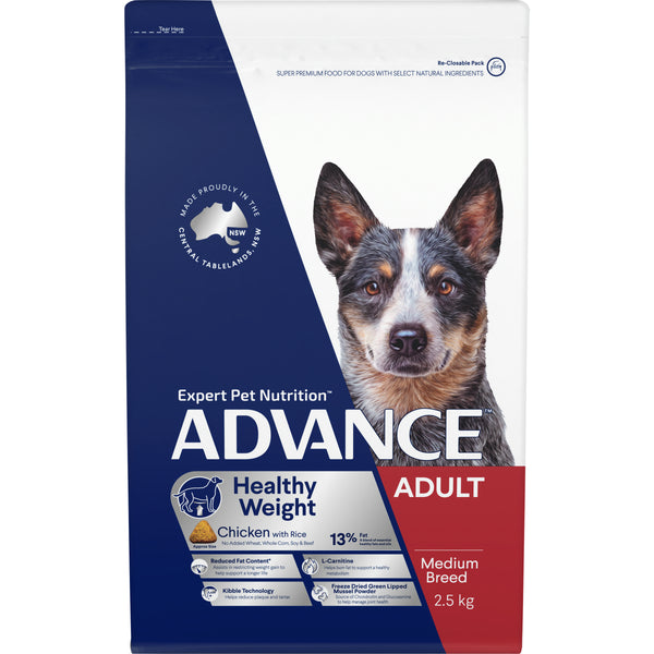 Advance Chicken and Rice Healthy Weight Medium Breed Adult Dry Dog Food