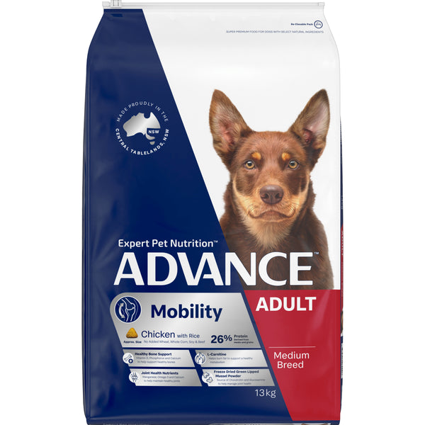Advance Chicken and Rice Medium Breed Adult Mobility Dog Dry Food 13kg