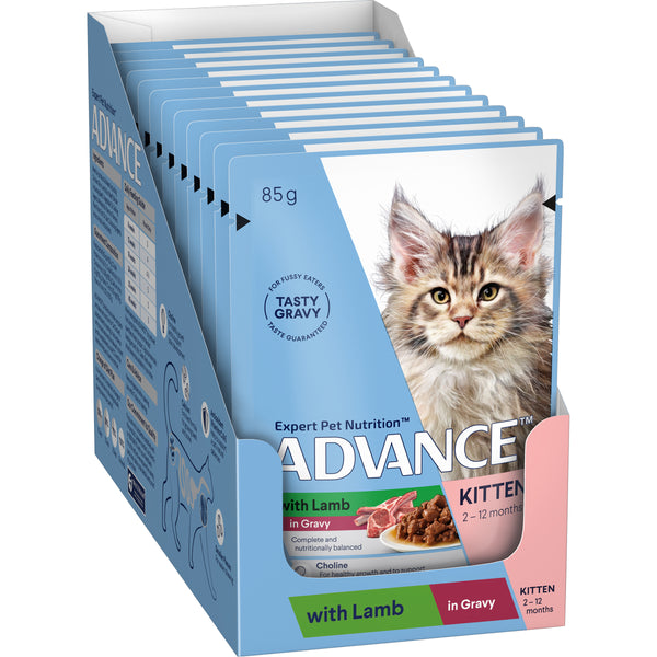 Advance Lamb in Gravy Kitten Wet Cat Food 85g x 12