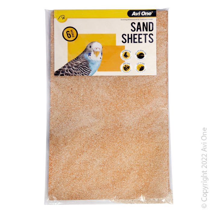 Avi One Sand Sheets Bird 6pk