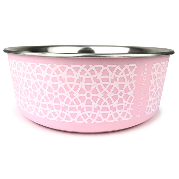 Barkley & Bella Marrakesh Stainless Steel Dog Bowl Rose