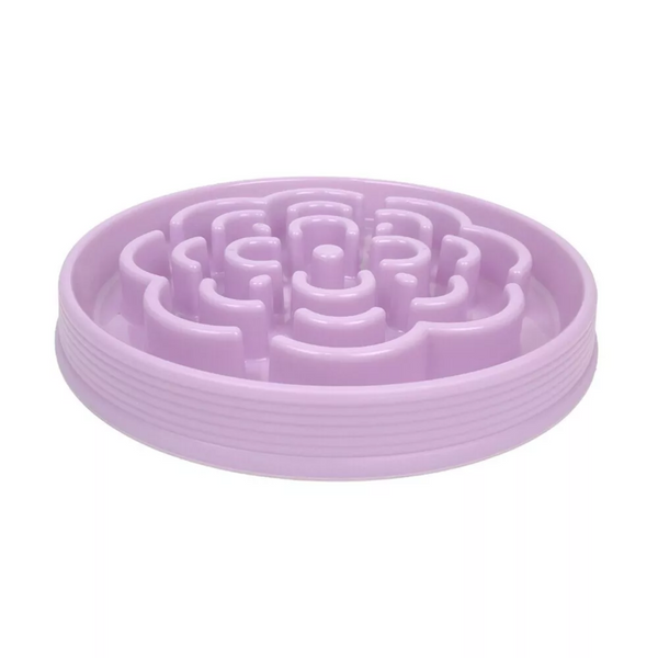 Barkley & Bella Slow Chow Feeder Dog Bowl Lilac Large