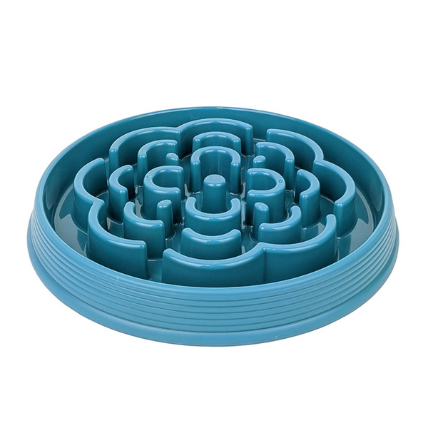 Barkley & Bella Slow Chow Feeder Dog Bowl Teal Large