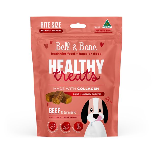 Bell & Bone Healthy Treats Joint + Mobility Booster Beef & Turmeric Dog Treats 130g