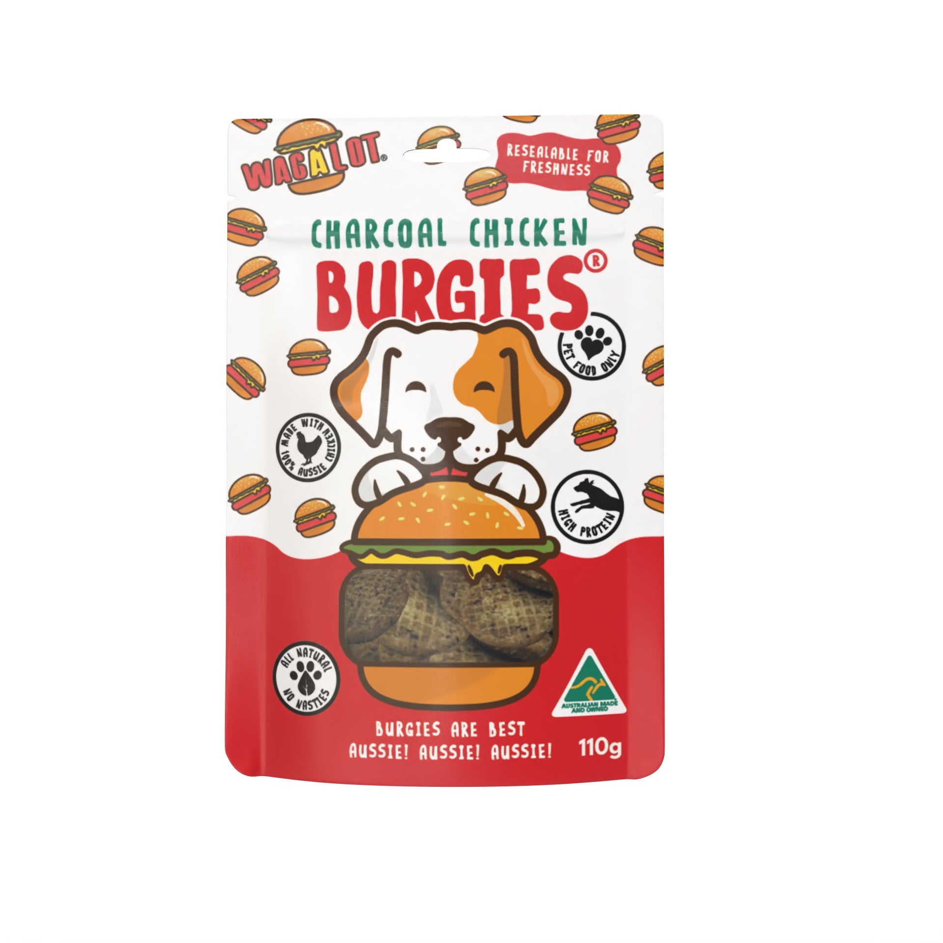 Burgies Charcoal Chicken Burgies Dog Treats