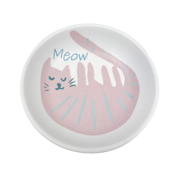 Cattitude Melamine Cat Saucer Pink Cat