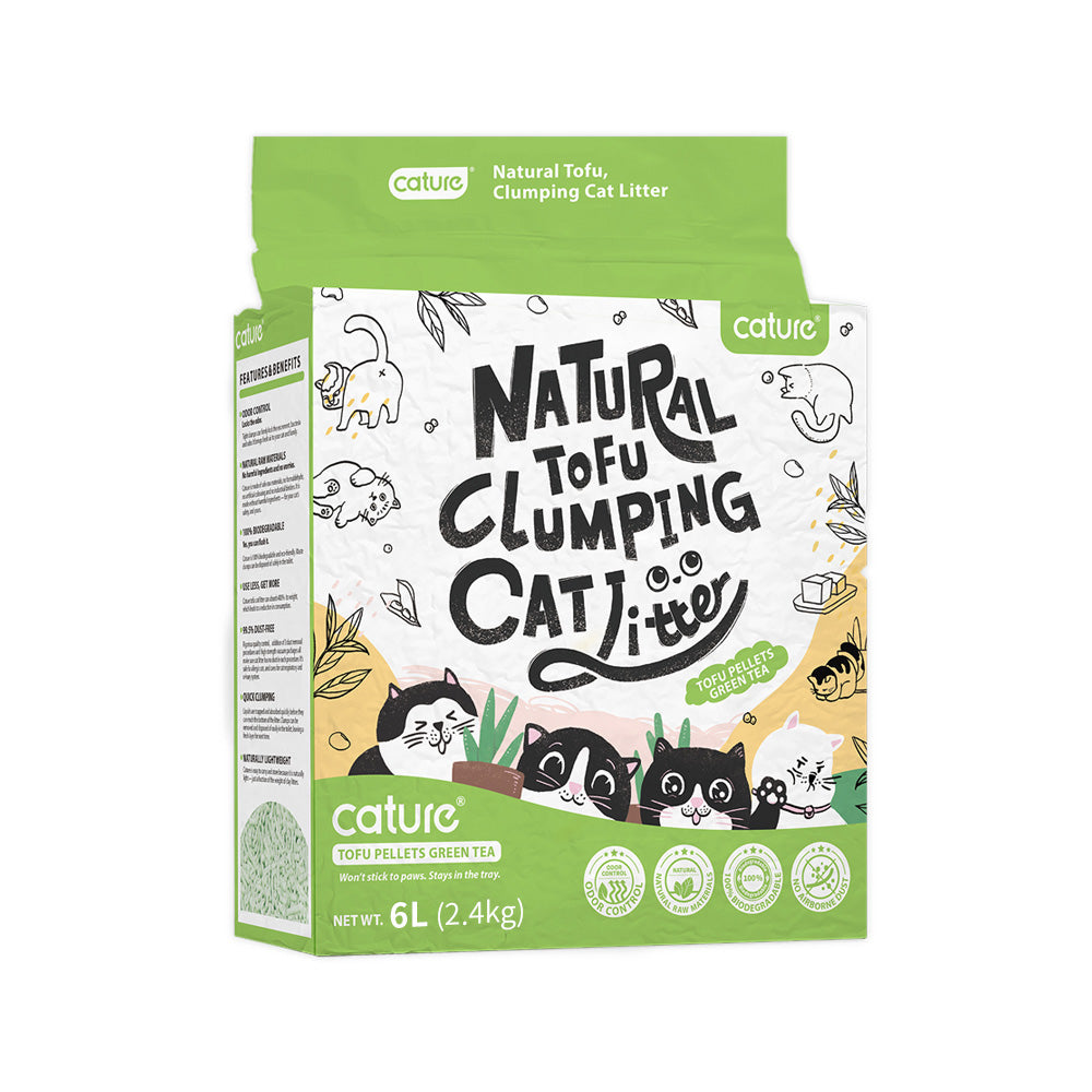 Cature Natural Tofu Clumping Green Tea Cat Litter