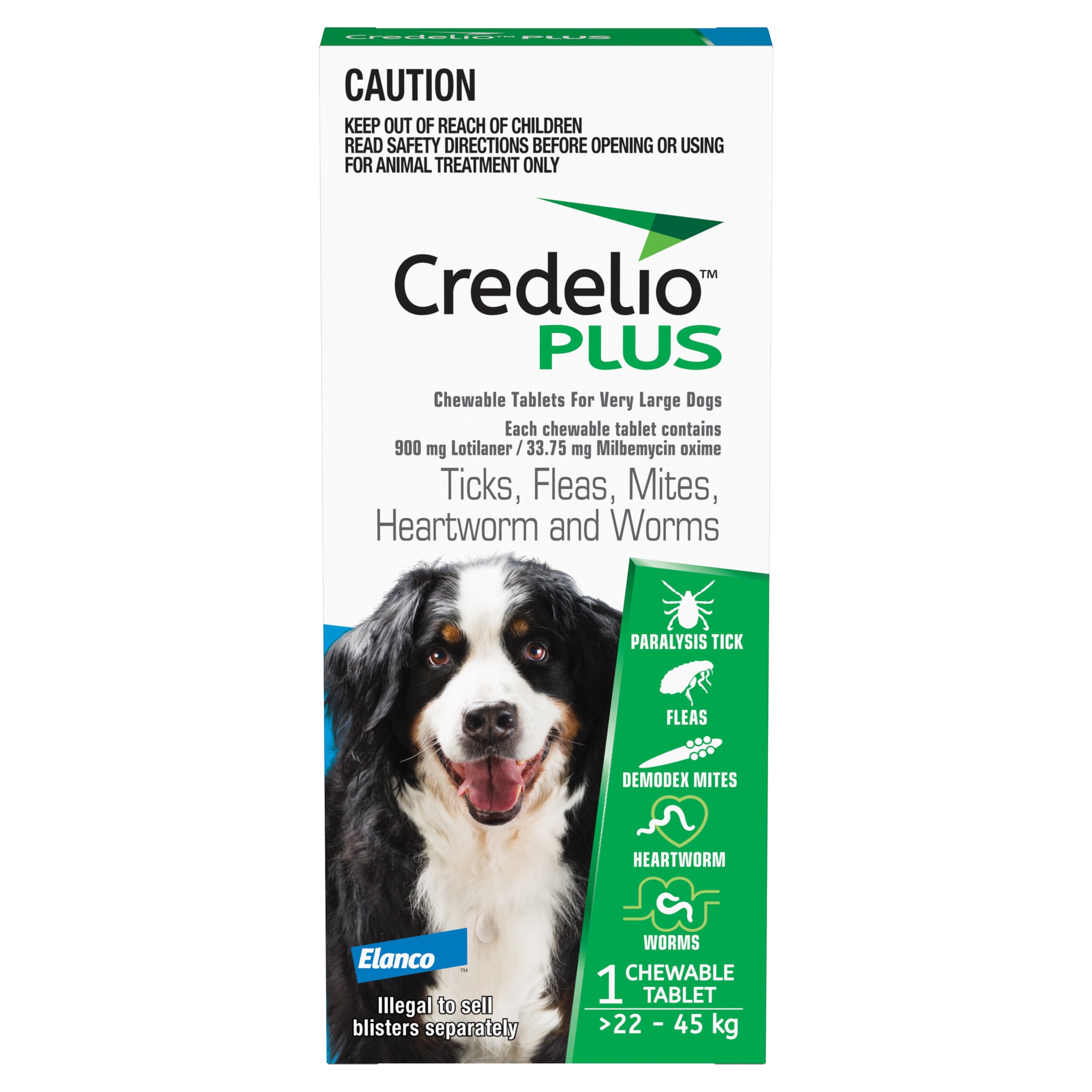 Credelio Plus Extra Large Dog Chews 22-45kg (Blue)