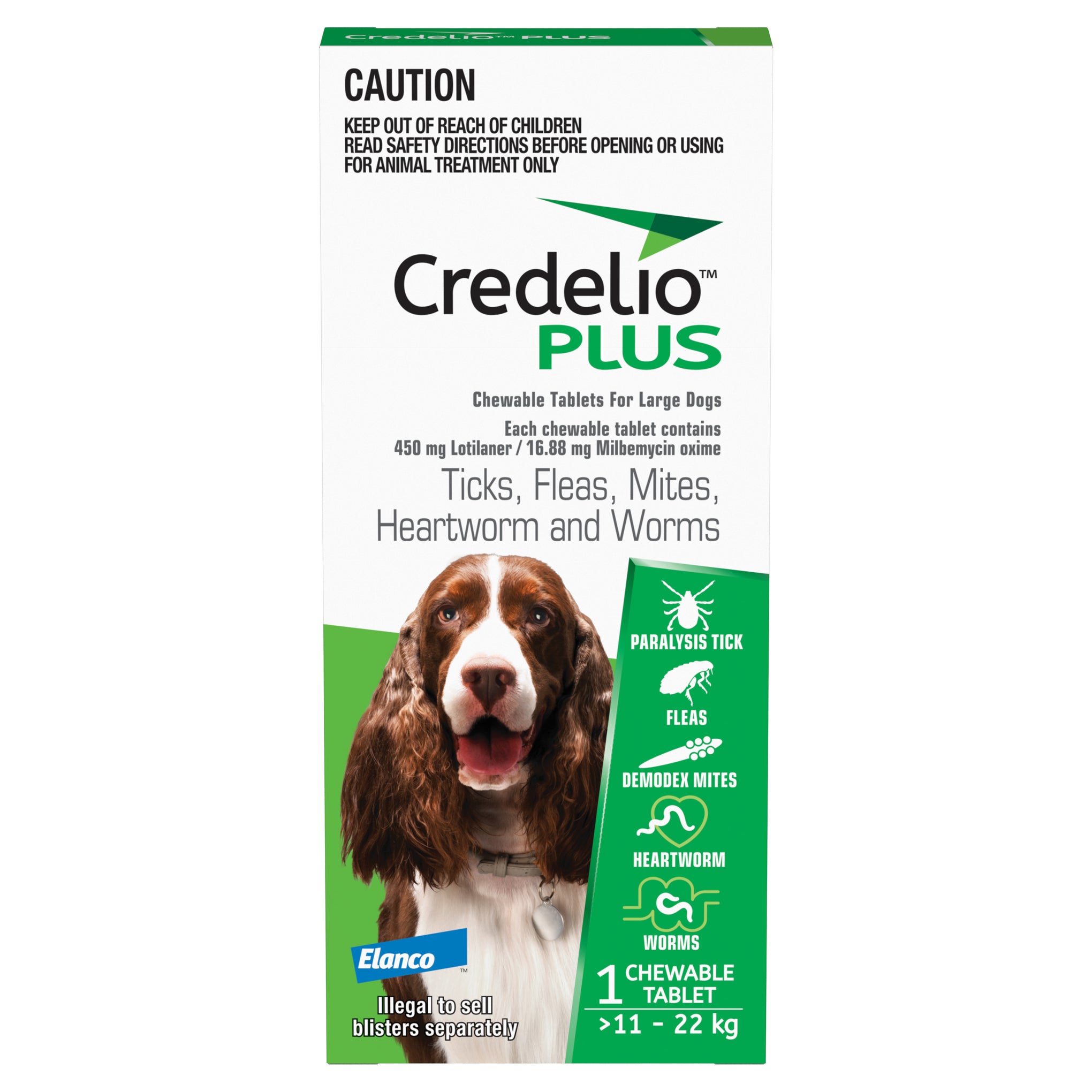 Credelio Plus Large Dog Chews 11-22kg (Green)