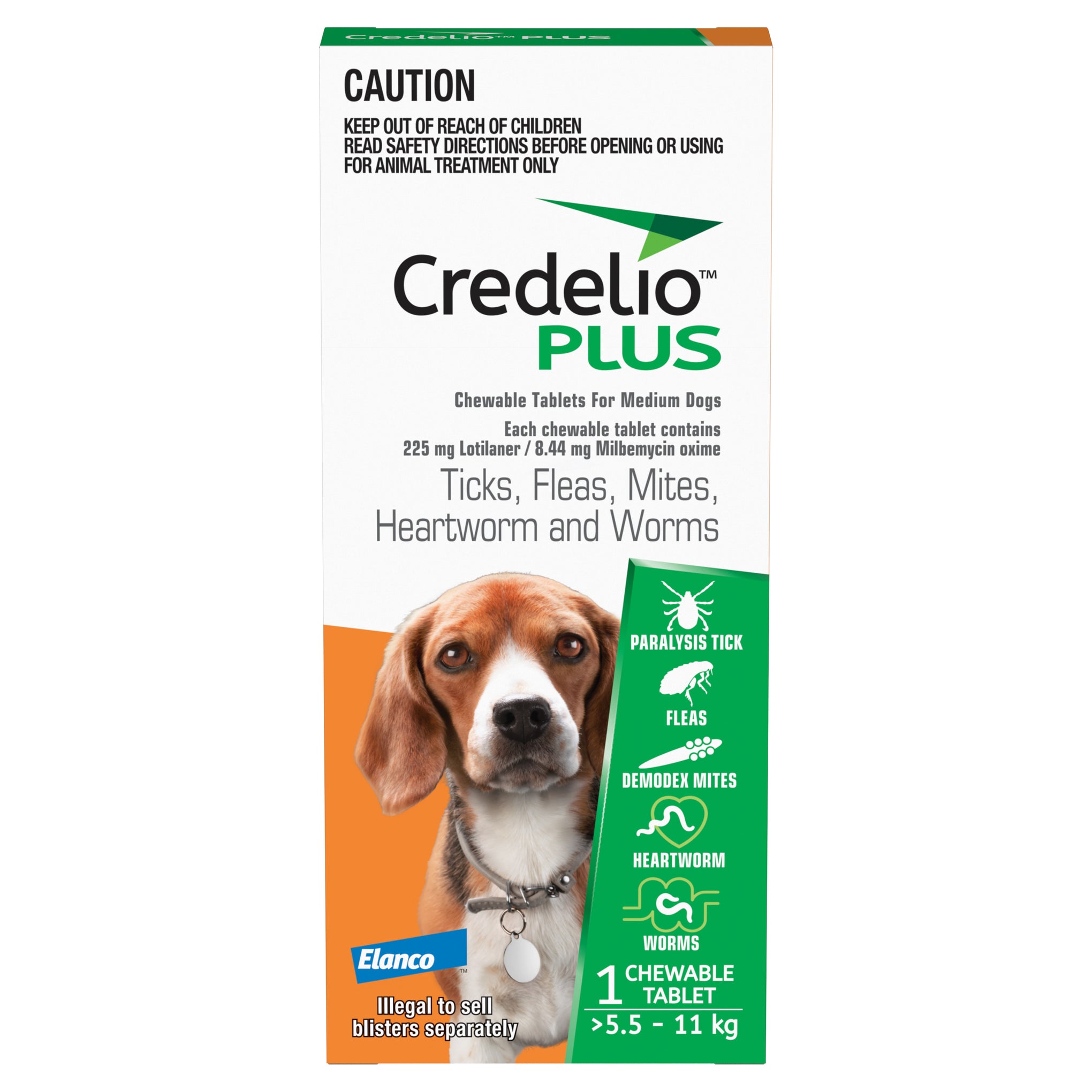 Credelio Plus Medium Dog Chews 5.5-11kg (Orange)