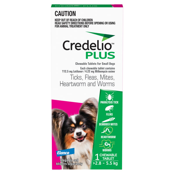 Credelio Plus Small Dog Chews 2.8-5.5kg (Pink)
