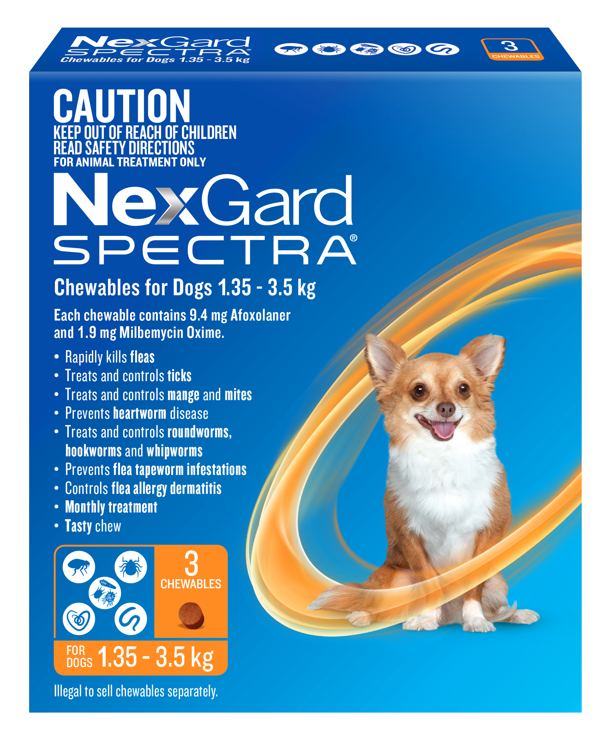 NexGard SPECTRA Very Small Dog Chews 1.35-3.5kg