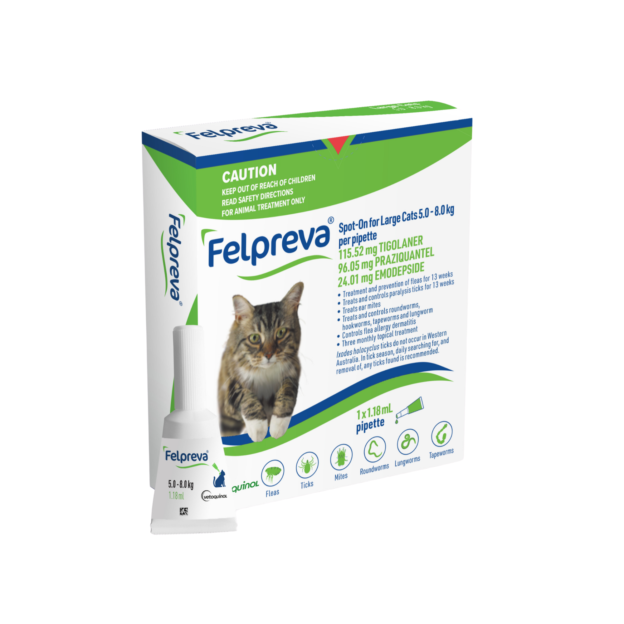 Felpreva Spot On Solution for Large Cats 5-8kg