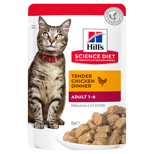 Hill's Science Diet Adult Chicken Pouch Cat Food 85g x 12