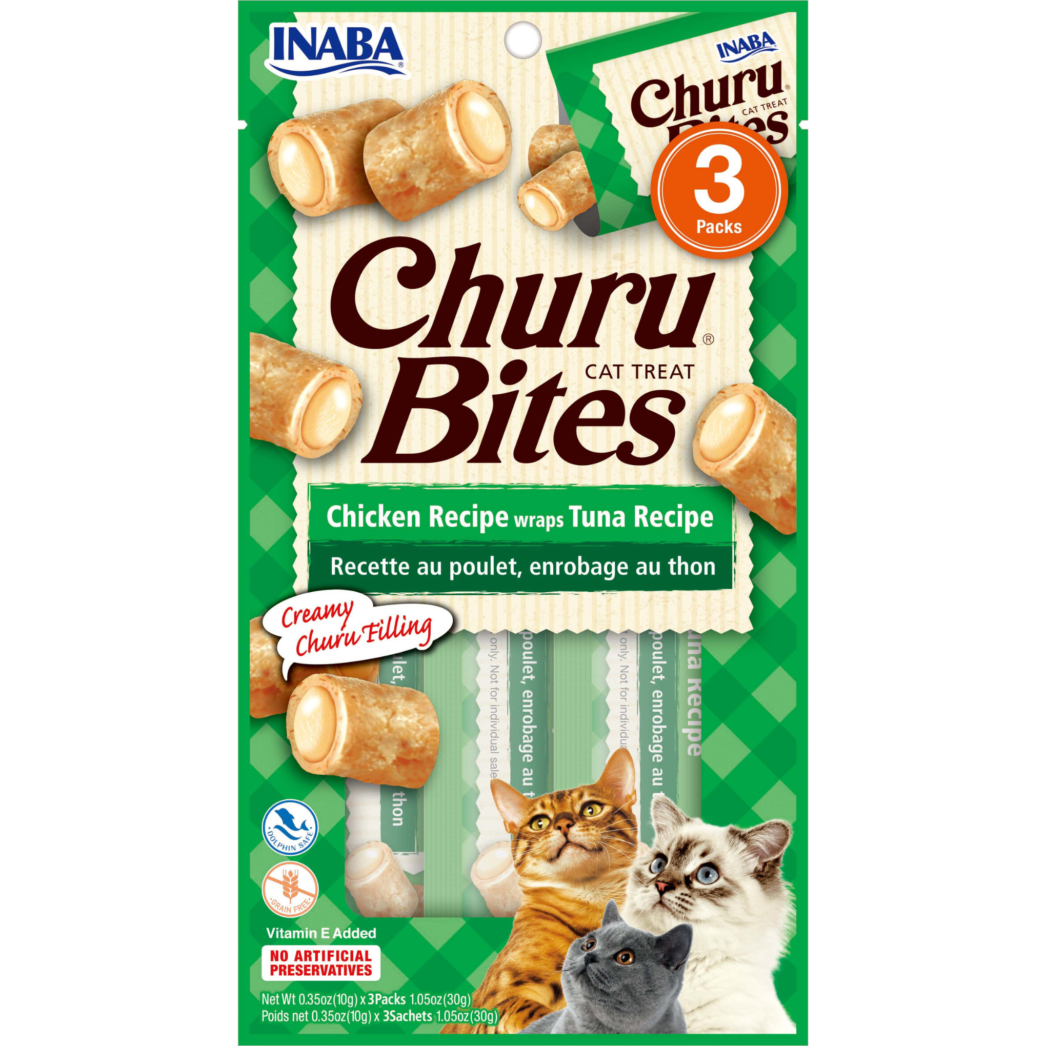 Inaba Cat Treat Churu Bites Chicken Wraps With Tuna 30g