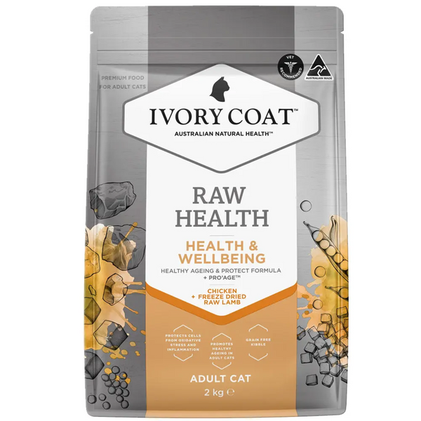 Ivory Coat Raw Health Cat Health & Vitality Chicken and Freeze Dried Lamb Dry Cat Food