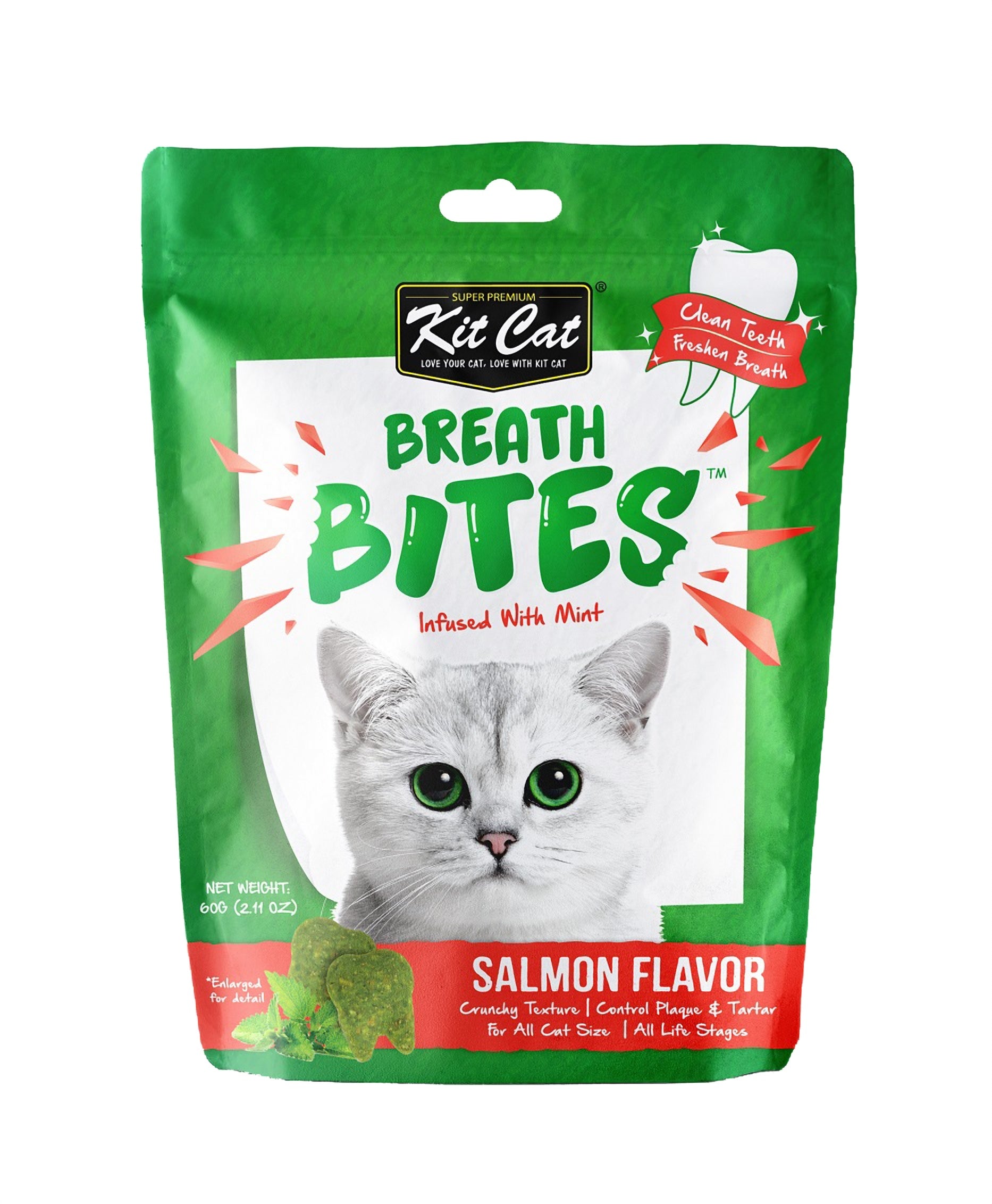 Kit Cat Breath Bites Cat Treat Salmon 60g