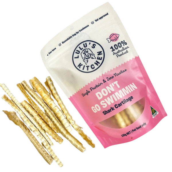 Lulu's Kitchen Don't Go Swimmin Shark Cartilage Dog Treat 100g
