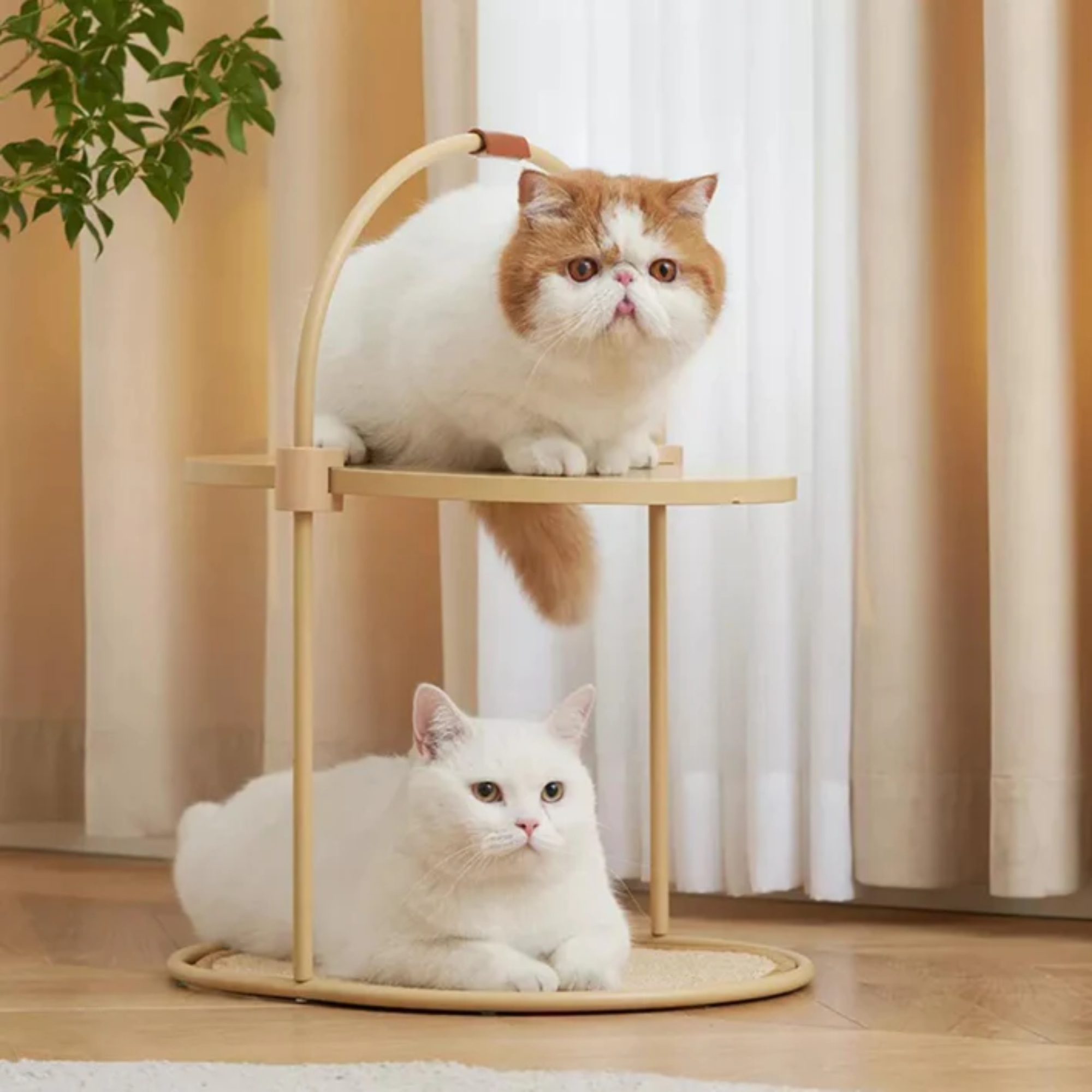 Makesure Multifunctional Sisal Standing Cat Scratcher Board Earth Yellow