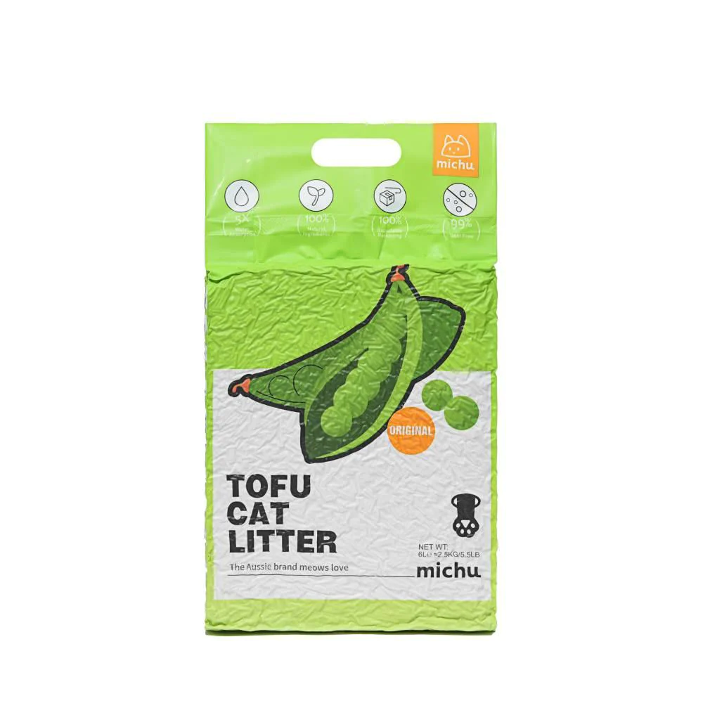 Michu Natural Clumping Tofu Cat Litter Original 6L