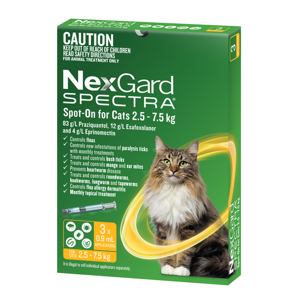 NexGard SPECTRA Spot On For Cats 2.5-7.5kg