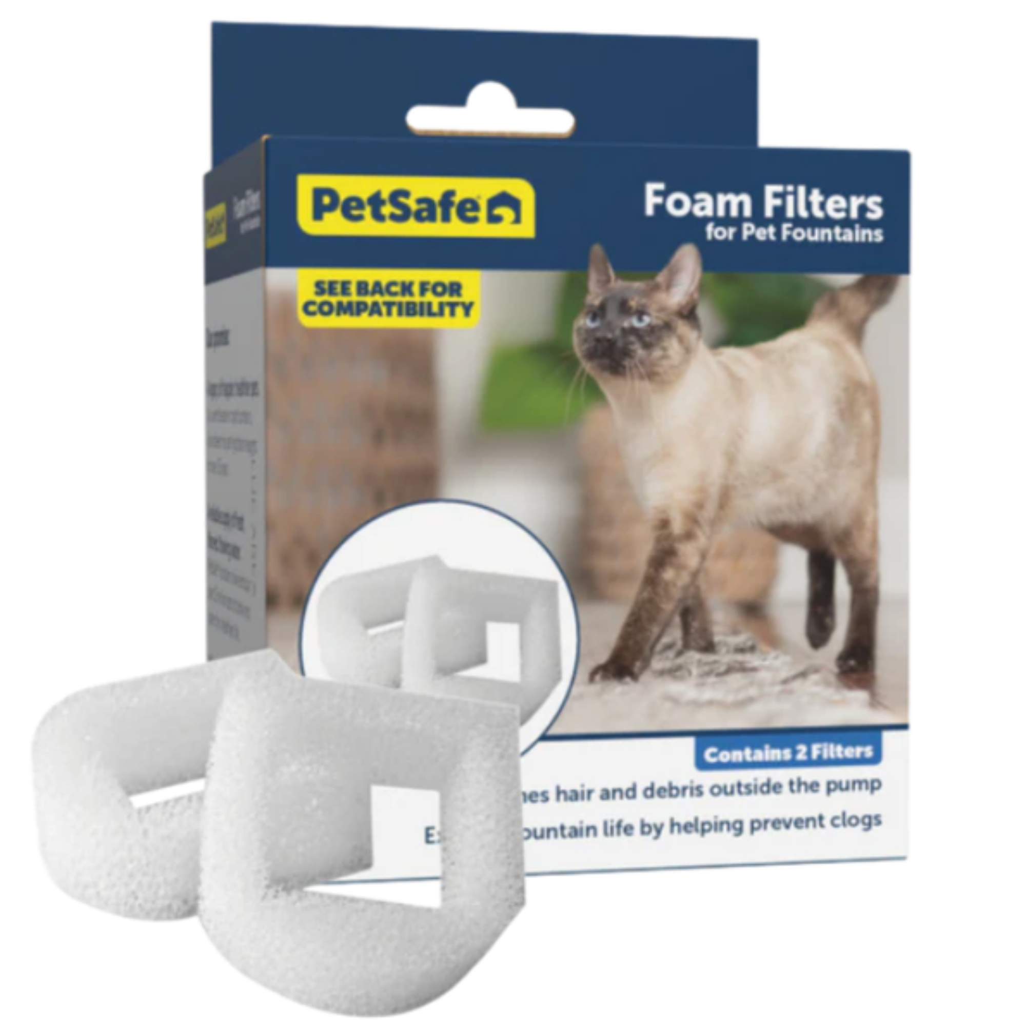 PetSafe DrinkWell Fountain Replacement Foam Filters 2 Pack