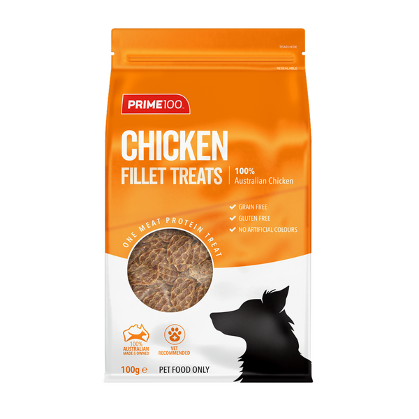 Prime100 Dog Treat Chicken Fillets 100g