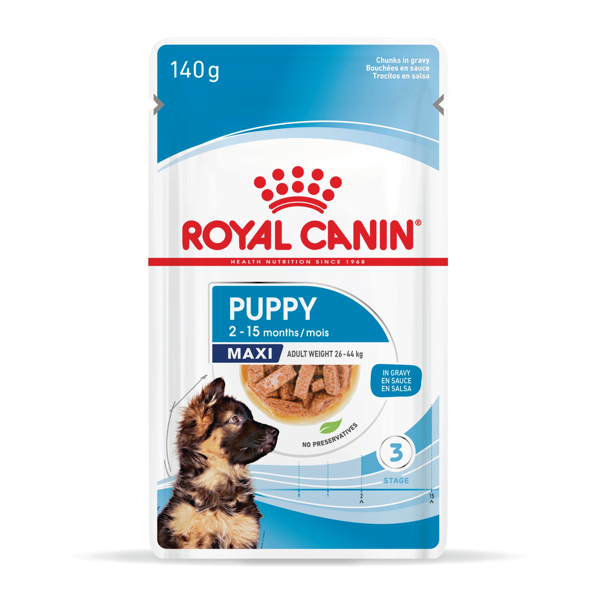 Royal Canin Maxi Puppy Wet Dog Food Pouches 140g x 10