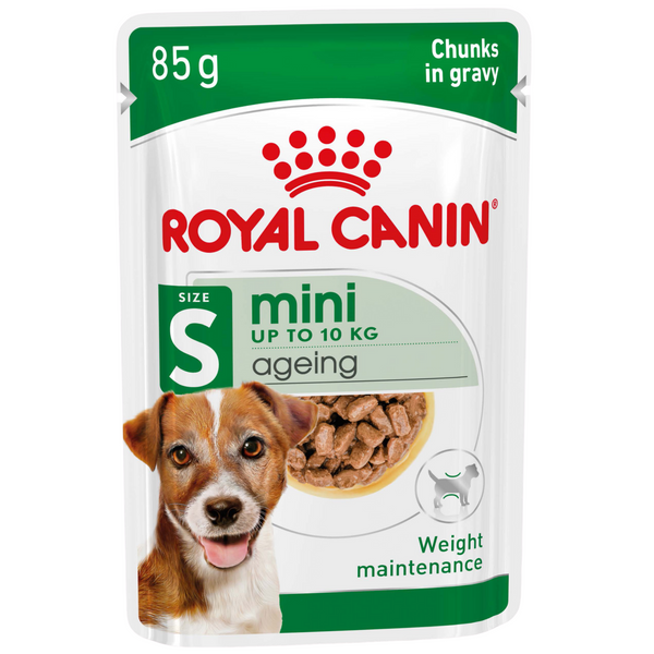 Royal Canin Mini Ageing 12+ Wet Dog Food Pouches 85g x 12