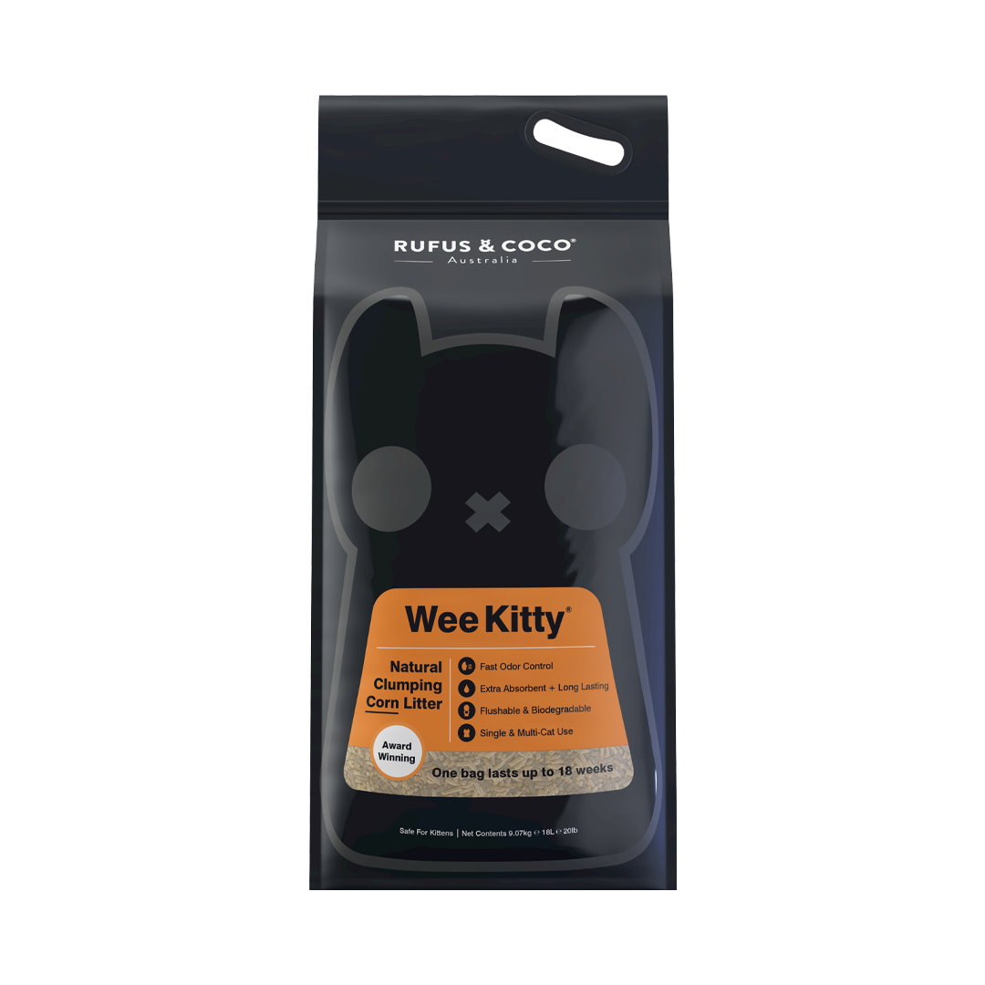 Rufus & Coco Wee Kitty Clumping Corn Cat Litter