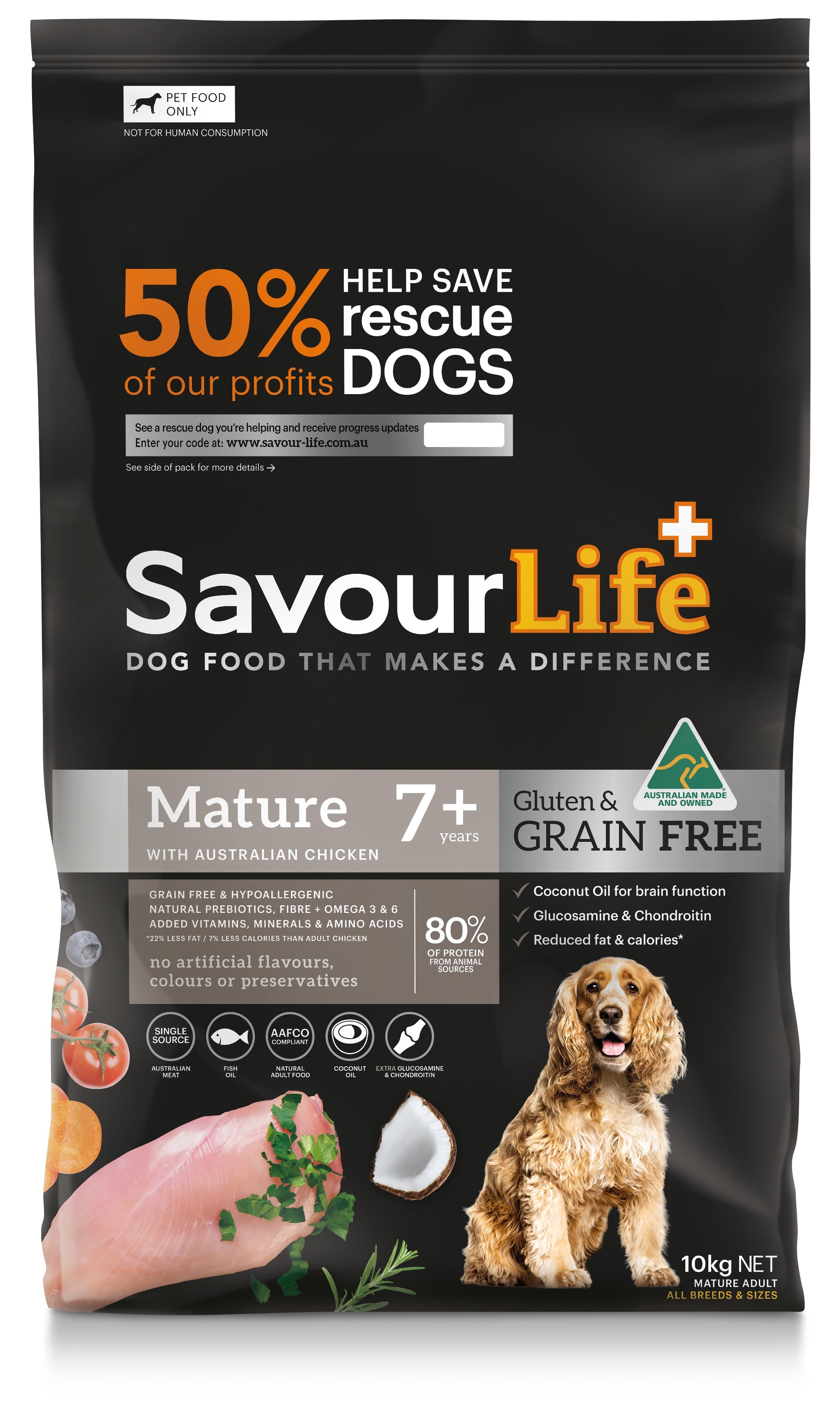 SavourLife Grain Free Adult Dog Mature 7+ With Australian Chicken Dry Food