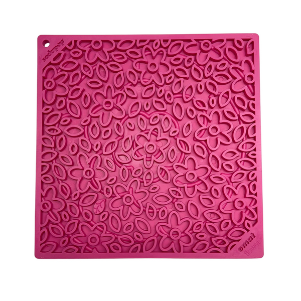 SodaPup Flower Power eMat Dog Lick Mat Pink