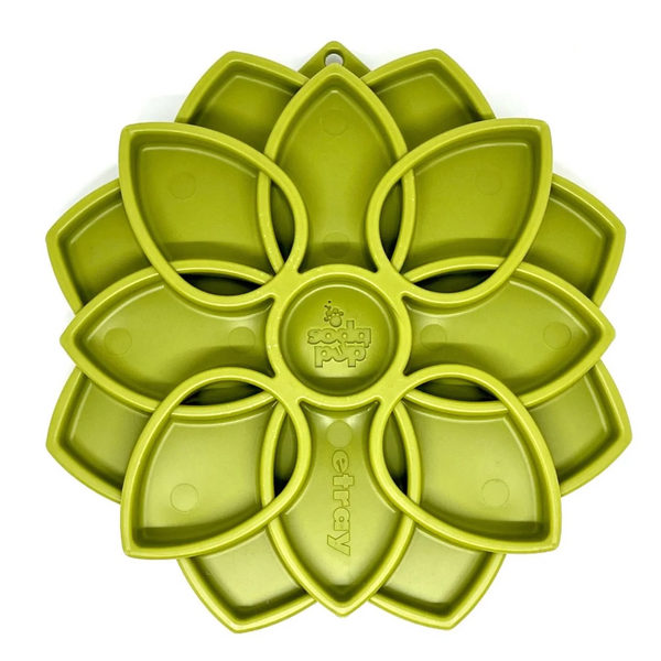 SodaPup Mandala eTray Dog Slow Feeder Green