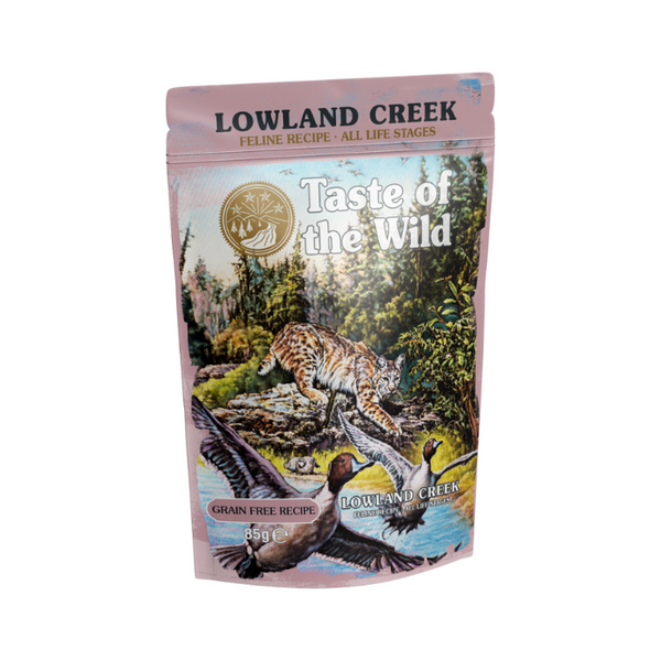 Taste of the Wild Lowland Creek Chunks in Gravy Wet Cat Food Pouch 85g x 12