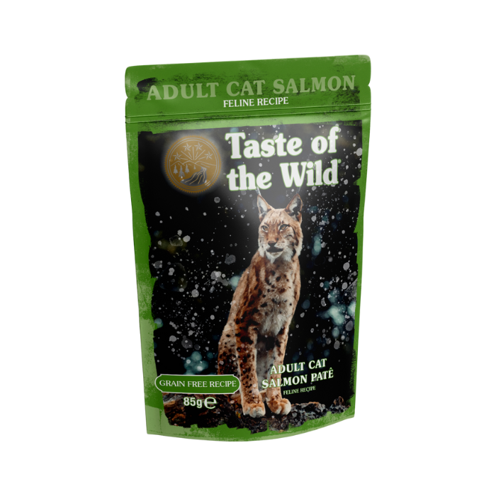 Taste of the Wild Salmon with Chicken Pate Wet Cat Food Pouch 85g x 12