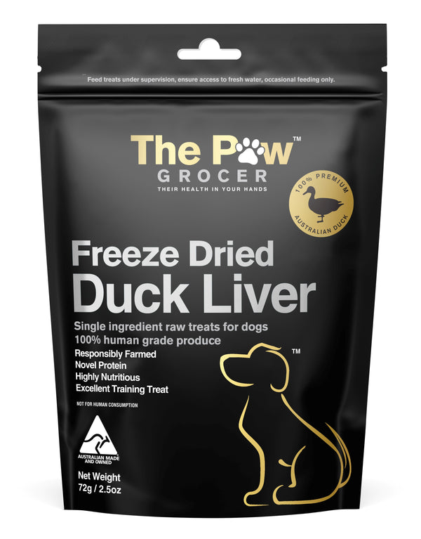 The Paw Grocer Black Label Dog and Cat Treat Duck Liver 72g