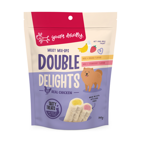 Yours Droolly Double Delights Milky Mix Ups Dog Treat 350g