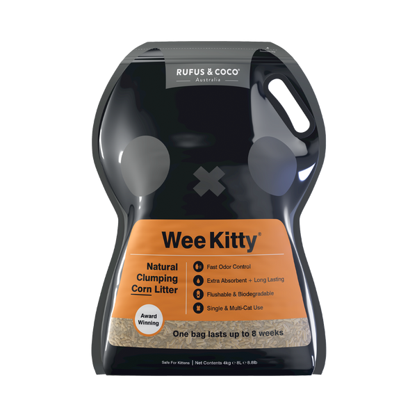 Rufus & Coco Wee Kitty Clumping Corn Cat Litter