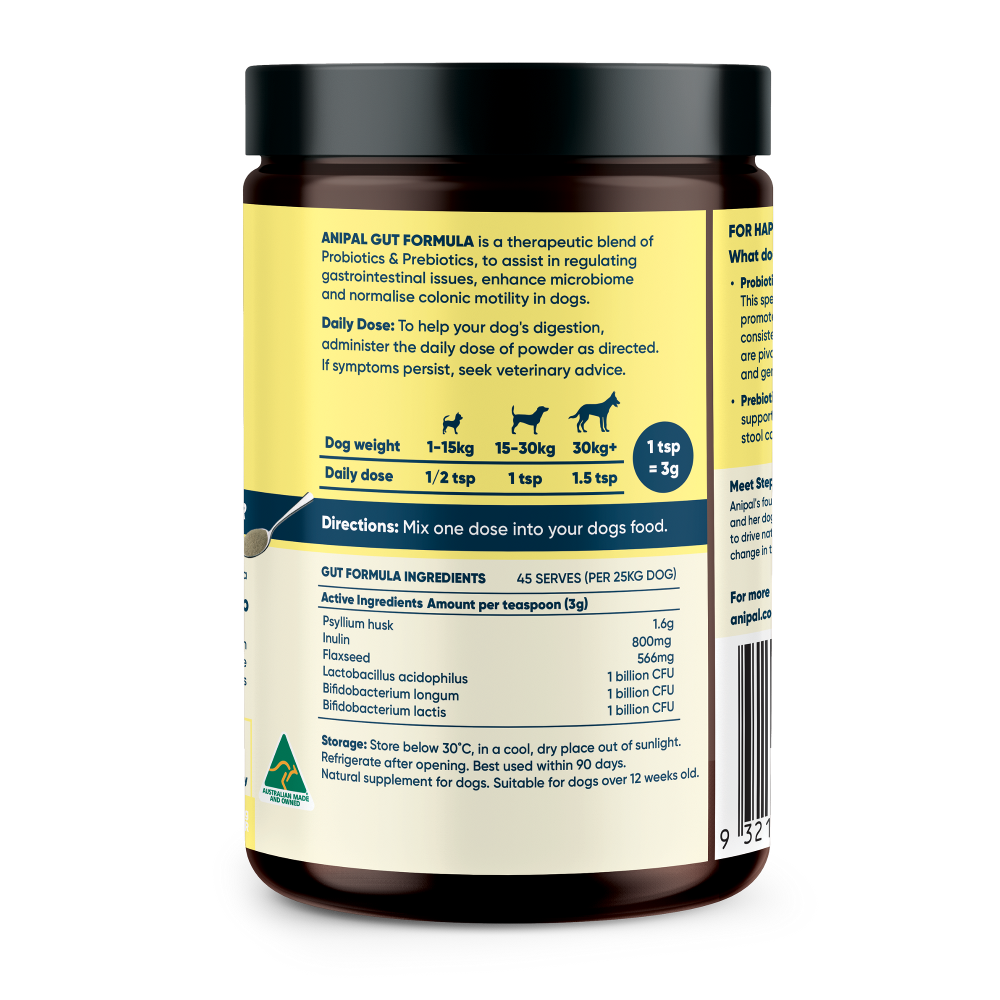 Anipal Dog Gut Formula Powder Meal Topper 135g