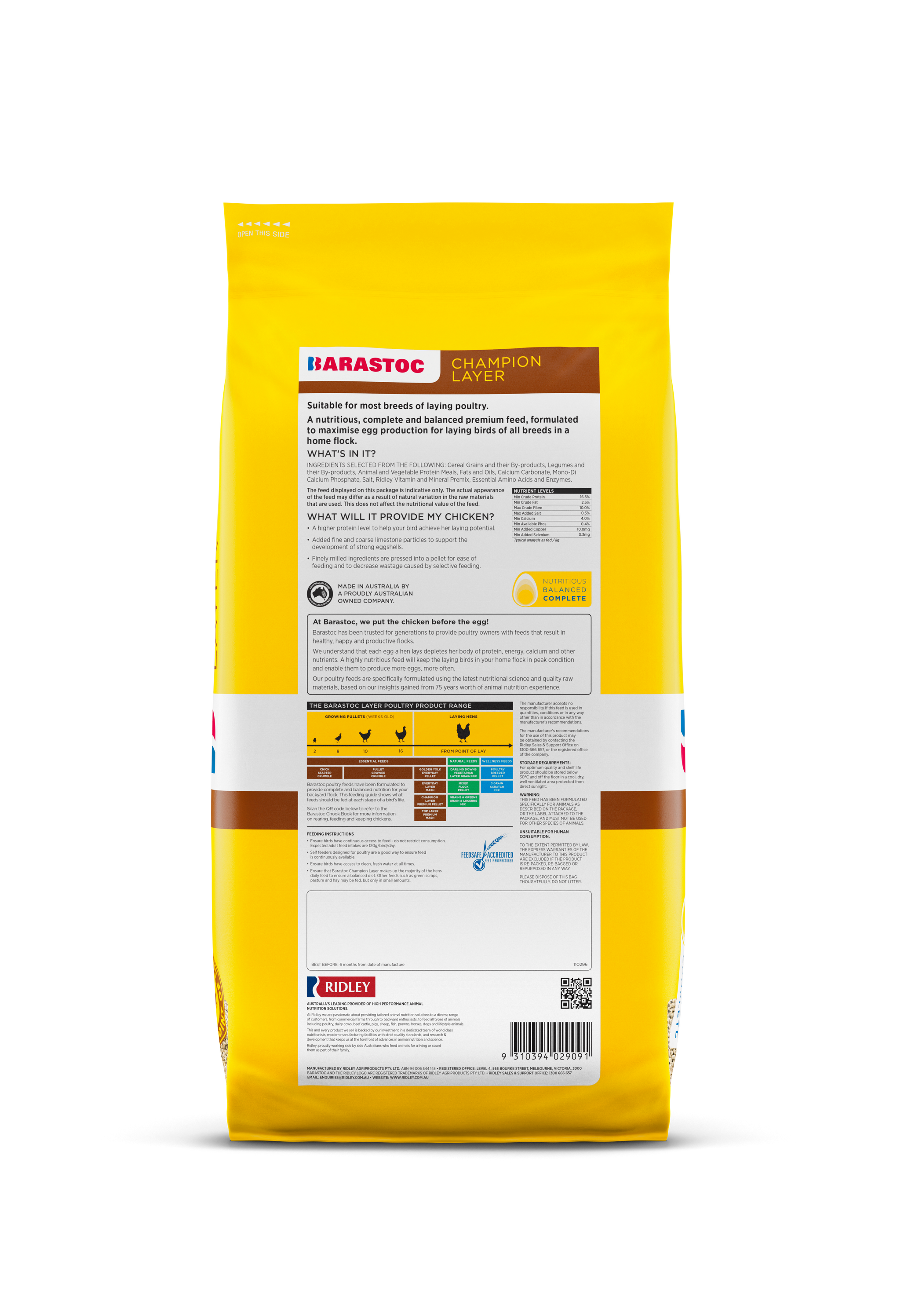 Barastoc Champion Layer Premium Pellets 20kg