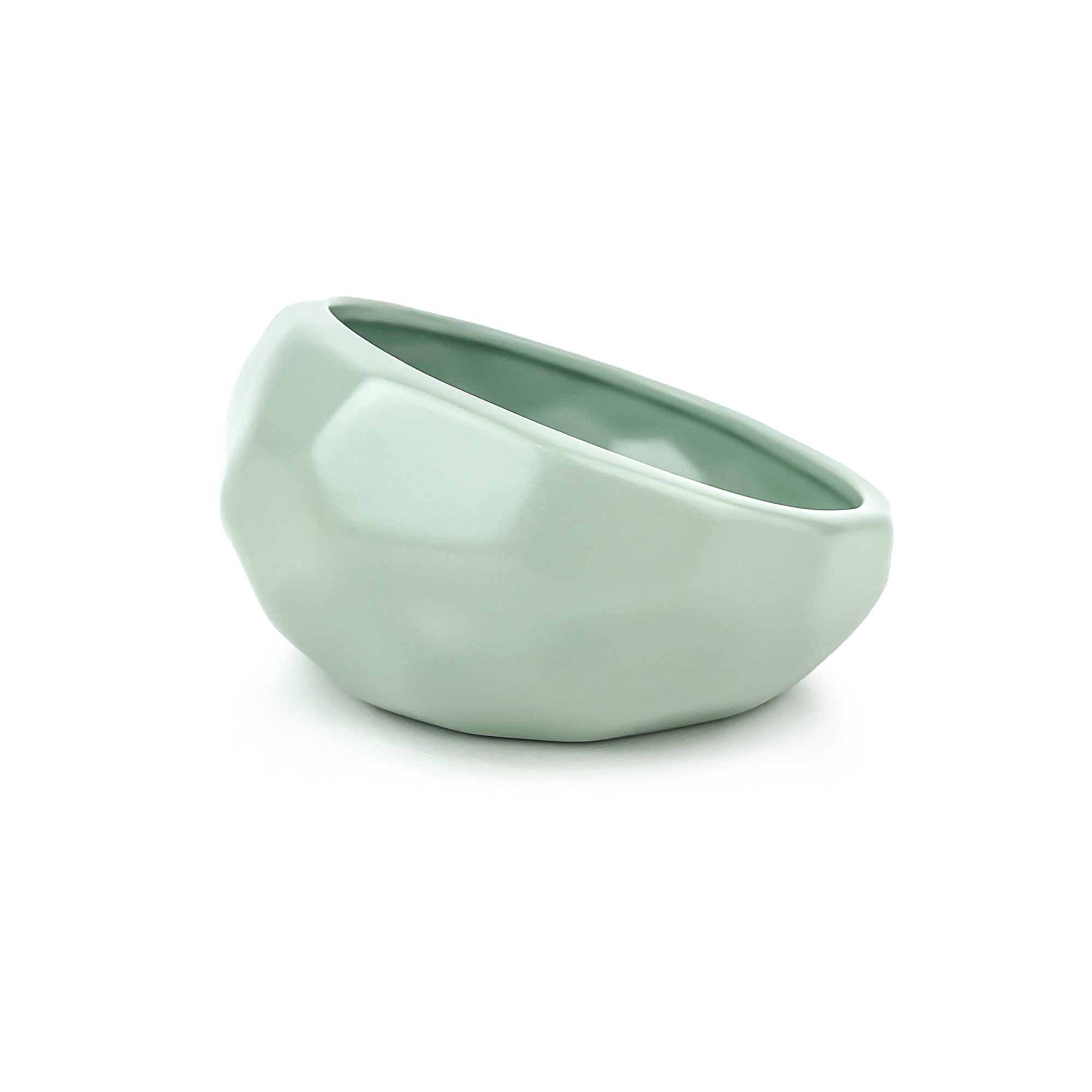 Barkley & Bella Honeycomb Ceramic Dog Bowl Eucalyptus