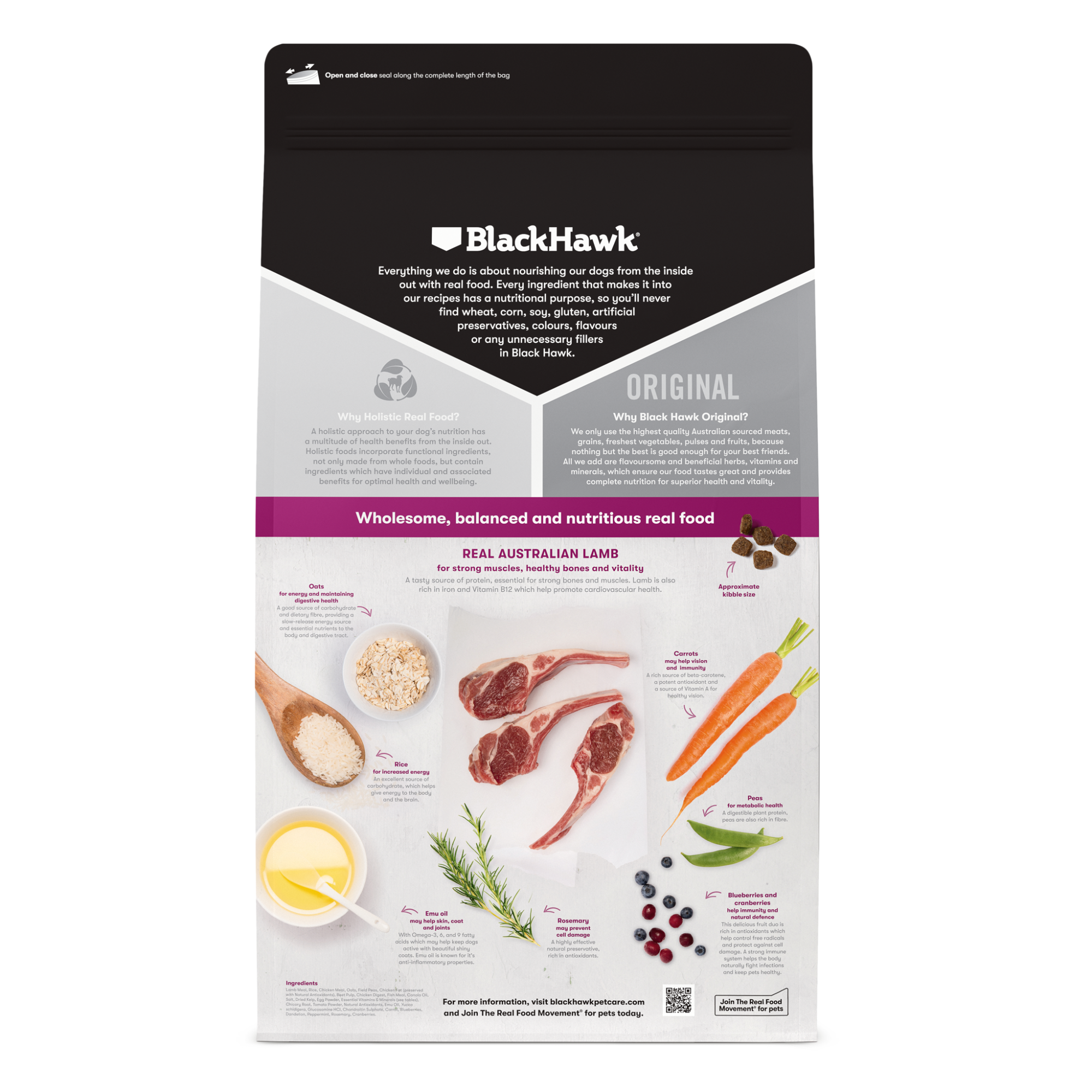Black Hawk Original Adult Small Breed Lamb and Rice Dry Dog Food