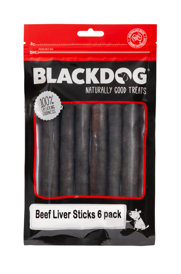 Blackdog Beef Liver Sticks Dog Treat 6 Pack