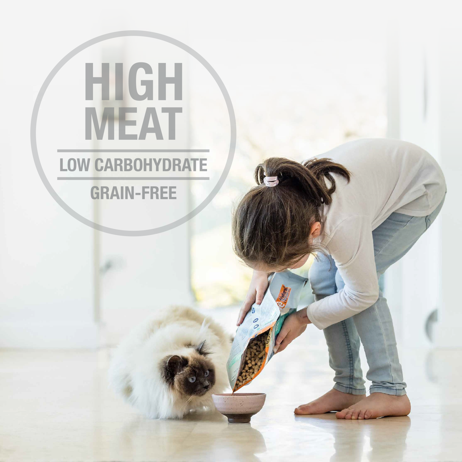 Feline Natural Grain Free Freeze Dried Cat Food Lamb & Salmon