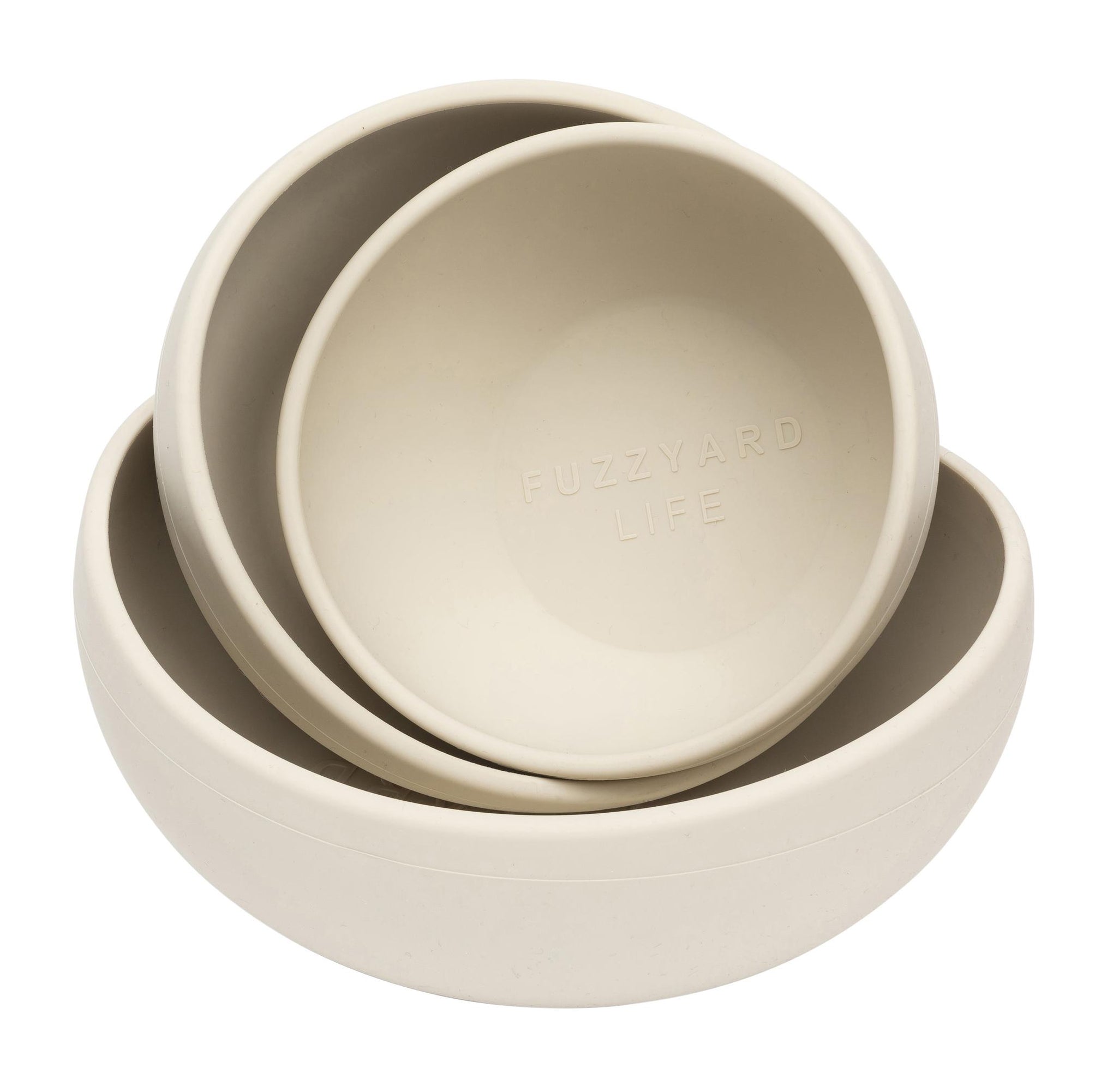 FuzzYard Life Silicone Dog Bowl Sandstone