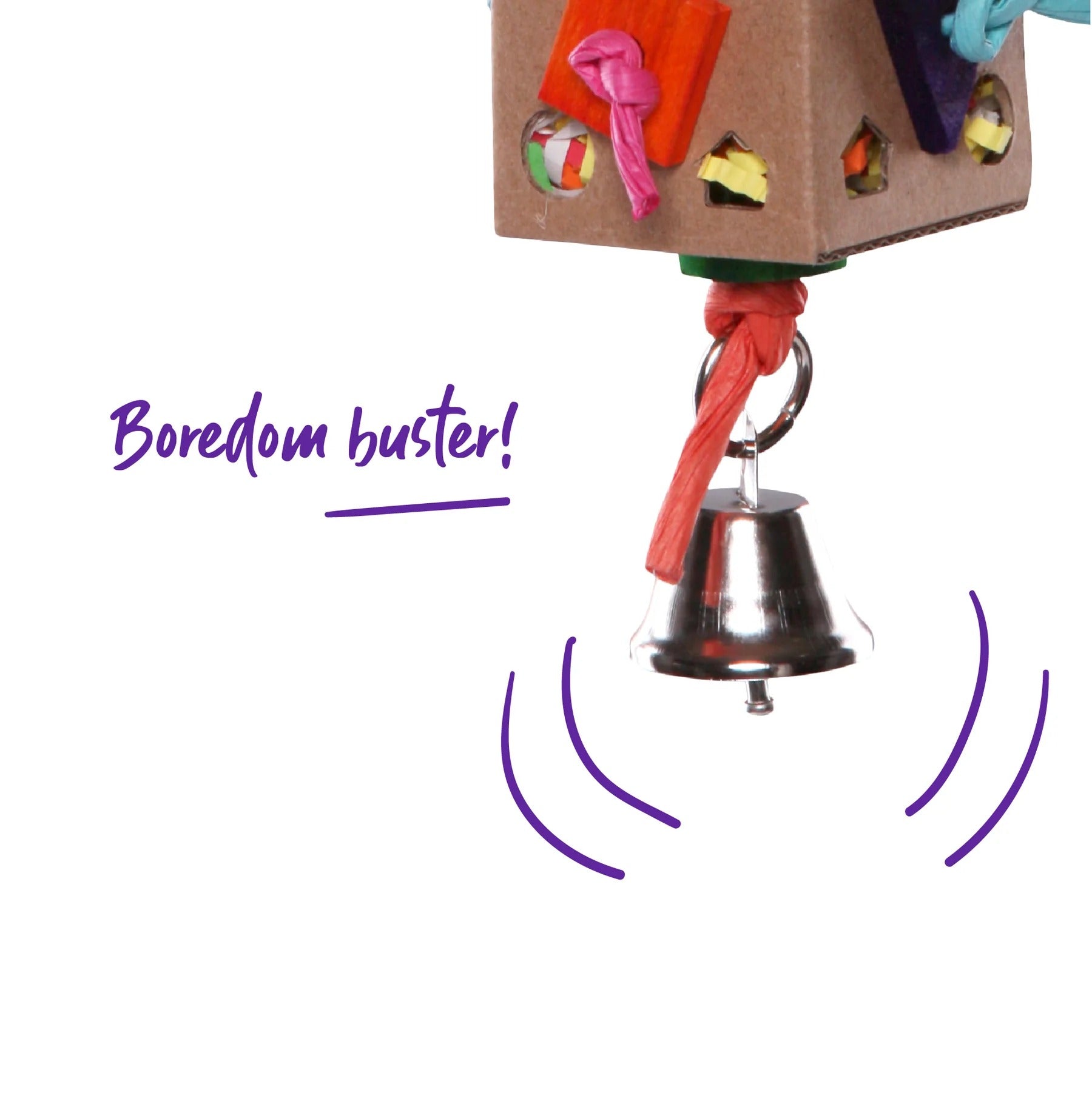 Kazoo Cardboard Activity Box with Bell Bird Toy Large
